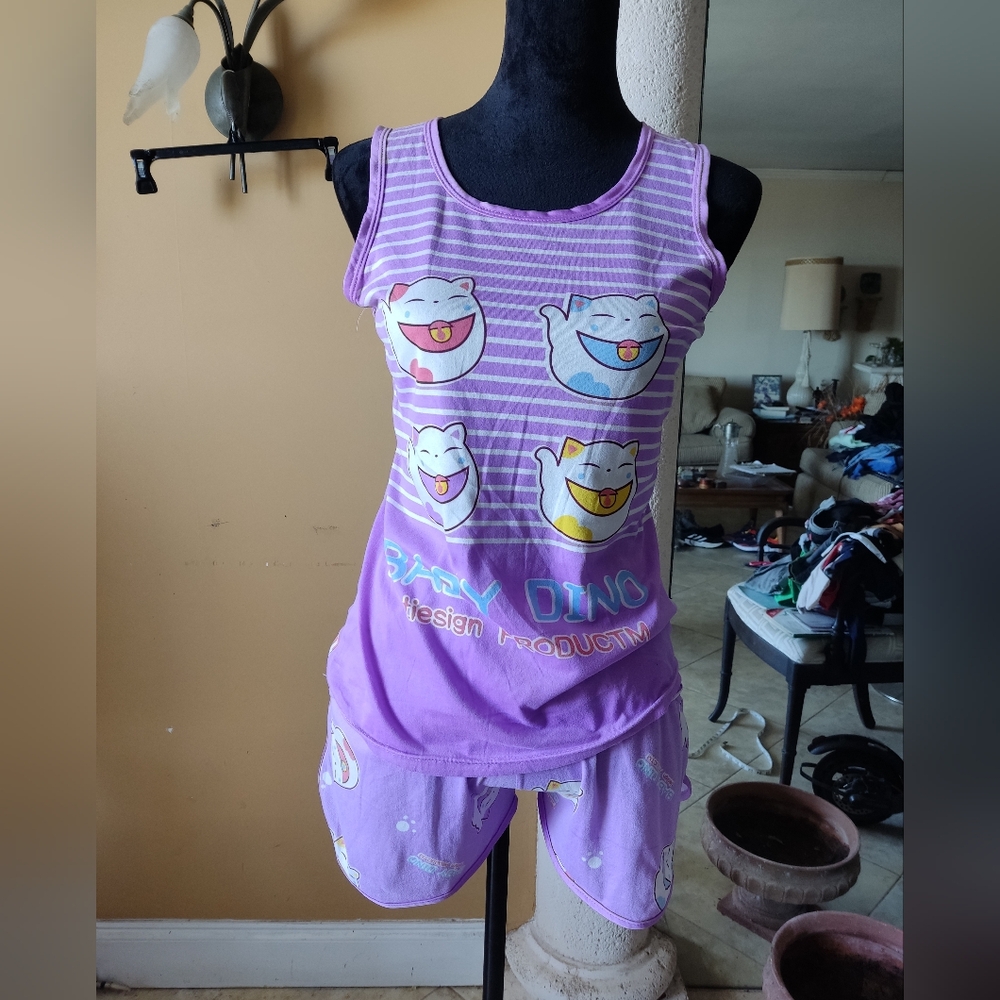 NINE'S GIRLS Baby Dino PAJAMA SIZE L Two Pieces